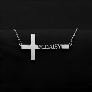 Personalized Name Stainless Steel  Cross  Necklace