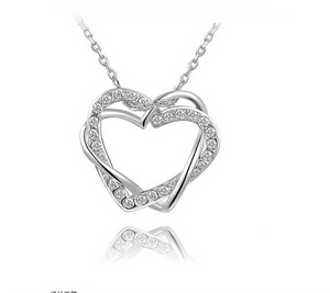 Diamond Heart Necklace Set