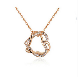 Diamond Heart Necklace Set