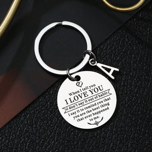 First Letter I LOVE You Key Chain (Name First Letter)
